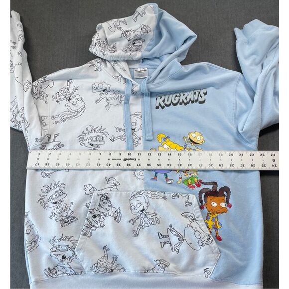 Nickelodeon Rugrats Hoodie Youth XL Blue Cartoon Graphic 90s Nostalgia Pullover - Picture 6 of 9